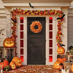 Fall Wreaths for Front Door 22 Inch Autumn Outdoor Wreath, alternate view 5