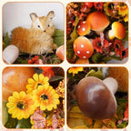Fall Wreaths for Front Door 24" Fox Fall Door Wreath with Forest Mushrooms, alternate view 4