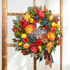 Fall Wreaths for Front Door, 24 In Autumn Harvest Wreath for Thanksgiving, alternate view 7