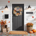 Fall Wreaths for Front Door - 24 Inch Autumn Harvest Wreath, alternate view 4