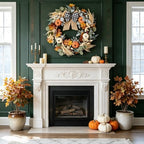 Fall Wreaths for Front Door - 24 Inch Autumn Harvest Wreath, alternate view 5