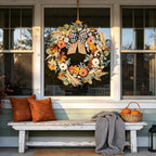 Fall Wreaths for Front Door - 24 Inch Autumn Harvest Wreath, alternate view 7