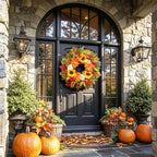 Fall Wreaths for Front Door, 24 Inch Autumn Wreath Luxury Harvest and Thanksgiving Indoor & Outdoor, Fall Door, alternate