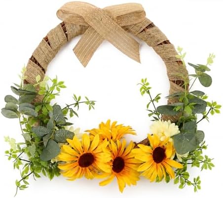 Fall Wreaths for Front Door Autumn Sunflower Harvest Wreath Decoror
