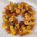 Fall Wreaths for Front Door Outside Autumn Wreath with Lights Berries Pine Cones Fall Decorations for Home Decor