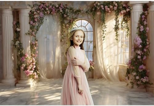 Fantasy Castle Backdrops for Wedding 9x6ft Princess Boudoir House Backdrop Windowsills Roman Column Photography, alternate