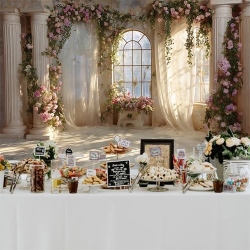 Fantasy Castle Backdrops for Wedding 9x6ft Princess Boudoir House Backdrop Windowsills Roman Column Photography, alternate