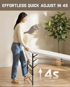 FanttikOutdoor Folding Table Plastic 6ft Quick Adjust 3-Height Picnic Party, alternate view 3