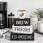 Farmhouse Coffee Table Decor, 4pcs Coffee Bar Sign Decor, alternate view 4