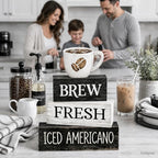 Farmhouse Coffee Table Decor, 4pcs Coffee Bar Sign Decor, alternate view 6