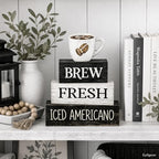 Farmhouse Coffee Table Decor, 4pcs Coffee Bar Sign Decor, alternate view 7