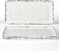 Farmhouse Rustic 14" x 7" White Serving platter/Tray, Set of 4 in Extra-Large (14 Inches Or More) in Farmhouse
