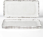 Farmhouse Rustic 14" x 7" White Serving platter/Tray, Set of 4 in Extra-Large (14 Inches Or More) in Farmhouse