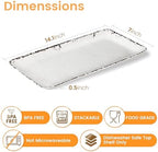 Farmhouse Rustic 14" x 7" White Serving platter/Tray, Set of 4 in Extra-Large (14 Inches Or More) in Farmhouse, alternate