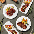 Farmhouse Rustic 14" x 7" White Serving platter/Tray, Set of 4 in Extra-Large (14 Inches Or More) in Farmhouse, alternate