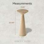 Farmhouse Tall Pedestal End Table, Solid Wood, Distressed Wood Grey, alternate view 2
