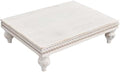 Farmhouse Wood Riser for Display Decorative, Rustic Shabby Chic Tray for Kitchen Counter, Coffee Bar Table