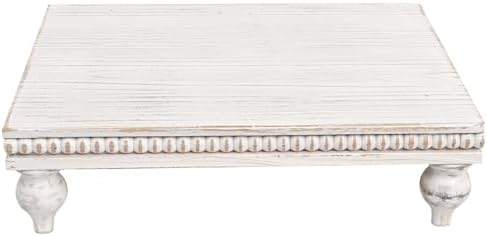 Farmhouse Wood Riser for Display Decorative, Rustic Shabby Chic Tray for Kitchen Counter, Coffee Bar Table, alternate view 5