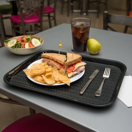 Fast Food Cafeteria Tray, Durable Polypropylene with Slip-Resistant Surface, Stackable for Cafes and Schools, alternate view
