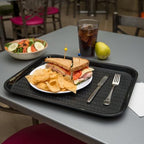 Fast Food Cafeteria Tray, Durable Polypropylene with Slip-Resistant Surface, Stackable for Cafes and Schools, alternate view