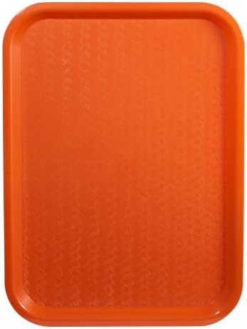 Fast Food Tray, 10 by 14-Inch, Orange, Medium in Medium in Orange