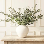 Faux Arrangement - Olive Branches & White Berry, Greenery Stems For Vase in Olive & Berry