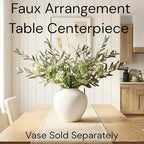 Faux Arrangement - Olive Branches & White Berry, Greenery Stems For Vase in Olive & Berry, alternate view 3