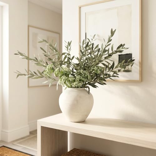 Faux Arrangement - Olive Branches & White Berry, Greenery Stems For Vase in Olive & Berry, alternate view 7
