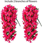 Faux Bougainvillea Artificial Flowers Plants for Outdoors Outside Decoration, 2 PCS Fake Flowers Silk Long, alternate view 5