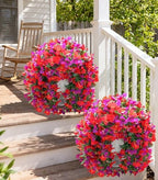 Faux Bougainvillea Artificial Flowers Plants for Outdoors Outside Decoration, 2pcs Fake Flowers Silk Long, alternate view 4