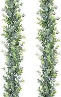 Faux Eucalyptus Garland Plant, 2 Pack Artificial Vines Hanging Eucalyptus Leaves Greenery Garland for Wedding