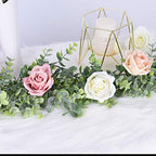 Faux Eucalyptus Garland Plant, 2 Pack Artificial Vines Hanging Eucalyptus Leaves Greenery Garland for Wedding, alternate view