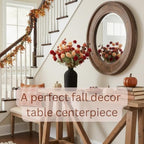 Faux Fall Flowers, Burnt Orange Artificial Floral Stems For Vase, alternate view 2