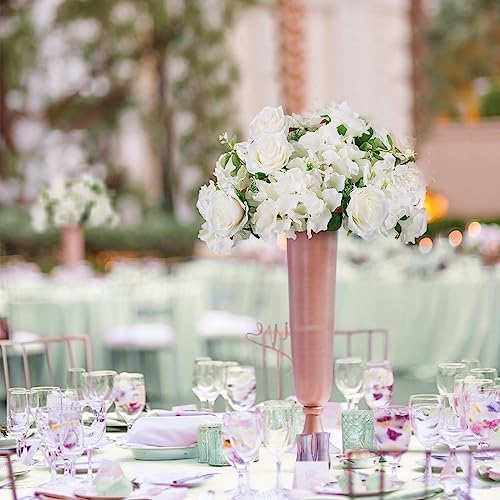 Faux Flower Balls Table Centerpieces, 2 Pcs, White, 14.2" Diameter in 11"x5.3" in White, alternate view 4