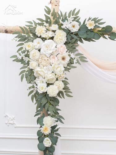 Faux Flowers Arch Flowers with Drapes (Set of 4) Wedding Decor and Wedding Arch Draping Artificial Flower, alternate view 3