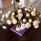 Faux Silk Peony Artificial Flowers Stem for Vase,8 Pcs, Light in Light, alternate view 4