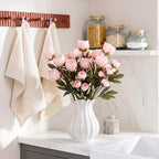 Faux Silk Peony Artificial Flowers Stem for Vase,8 Pcs, Pink in Pink, alternate view 5