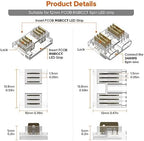 FCOB 6Pin 12mm 0.47in Transparent Connector Kit 30pcs Strip to Wire 30pcs Gapless Solderless Connectors 10pcs, alternate view