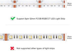 FCOB 6Pin 12mm 0.47in Transparent Connector Kit 30pcs Strip to Wire 30pcs Gapless Solderless Connectors 10pcs, alternate view