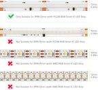 FCOB COB 12mm 3Pin Connector Kit, L-Shaped, Dual-End with Wire, Strip to JST,3PIN JST, Wire to Strip, Gapless, alternate view