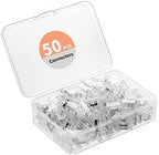FCOB COB 50pcs 8mm 0.31in Transparent Connector Support FCOB 8mm Width 2 pin v+ v- Single Color LED Strip Corner