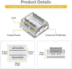 FCOB COB 50pcs 8mm 0.31in Transparent Connector Support FCOB 8mm Width 2 pin v+ v- Single Color LED Strip Corner, alternate