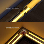 FCOB COB 50pcs 8mm 0.31in Transparent Connector Support FCOB 8mm Width 2 pin v+ v- Single Color LED Strip Corner, alternate