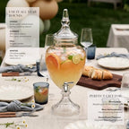 Fifth Avenue Glass Beverage Drink Dispenser Crystal Winston w/Spigot, 1 Gal, alternate view 2