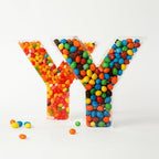 Fillable Alphabet Acrylic Tray Letter Candy Jar Reusable Party Food Jar with Magnetic Lid 10-Inch Sealed, alternate view 4