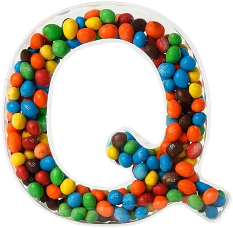 Fillable Alphabet Acrylic Tray Letter Candy Jar Reusable Party Food Jar with Magnetic Lid 10-Inch Sealed