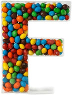 Fillable Alphabet Acrylic Tray Letter Candy Jar Reusable Party Food Jar with Magnetic Lid 10-Inch Sealed