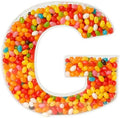 Fillable Alphabet Acrylic Tray Letter Candy Jar Reusable Party Food Jar with Magnetic Lid 10-Inch Sealed