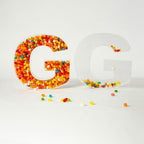 Fillable Alphabet Acrylic Tray Letter Candy Jar Reusable Party Food Jar with Magnetic Lid 10-Inch Sealed, alternate view 6
