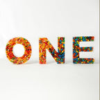 Fillable Alphabet Acrylic Tray Letter Candy Jar Reusable Party Food Jar with Magnetic Lid 10-Inch Sealed, alternate view 3